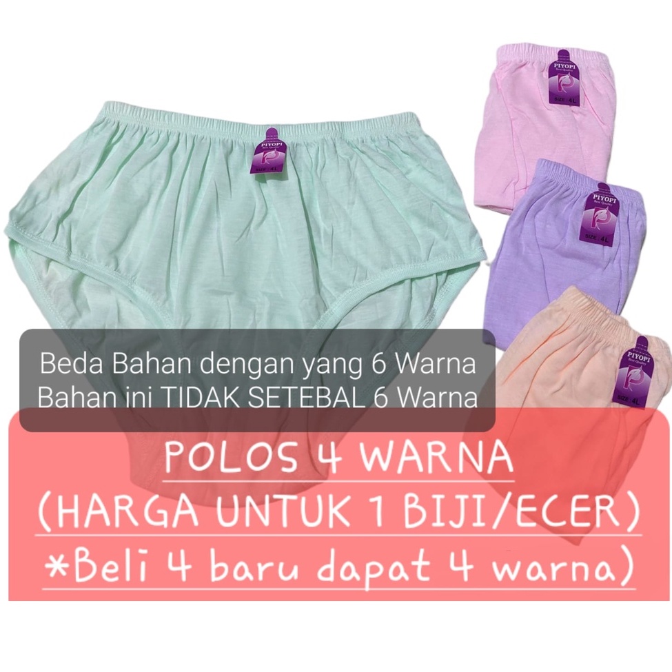 Celana Dalam Wanita Jumbo 5L 4L 3L XL L CD Wanita Big Size Elastis CD Ibu Hamil BB 40kg-130kg