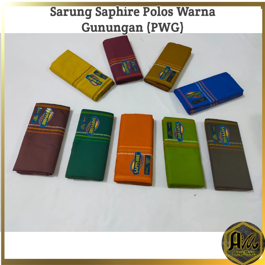 SARUNG SAPHIRE POLOS WARNA MOTIF PWG/SARUNG PRIA DEWASA