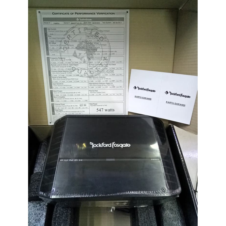 Power Amplifier 4 Channel Rockford Fosgate P400 x4 Garansi Resmi
