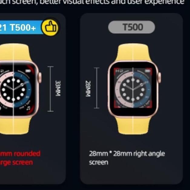 ○ GARANSI✅️ T500 / T55 / T500+ / T600Pro Y68 / W26+ Pro W27 Smartwatch Jam Tangan Pintar Bisa Ganti 