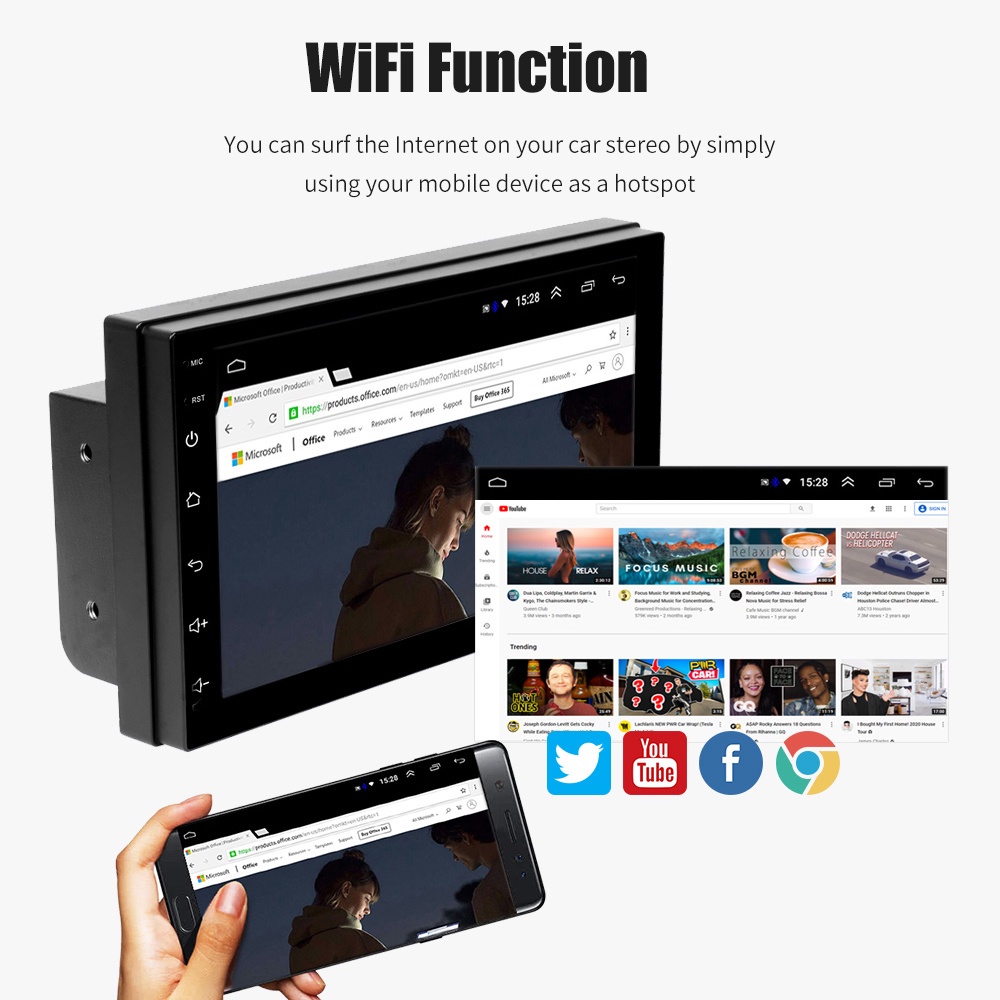7/9/10 inch Car Android 10.1 navigasi 2+32G Head Unit For TOYOTA Daihatsu Mitsubishi HONDA SUZUKI Hyundai NISSAN Touch Screen Stereo Radio Bluetooth 2Din Car Multimedia MP5 GPS Mirrorlink YOUTUBE-4