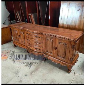 Meja konsol tv Bufed Bupet Meja pajangan kabinet jati ukir