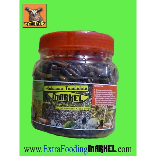 

Ulat Jerman Kering Utuh 200gr Toples