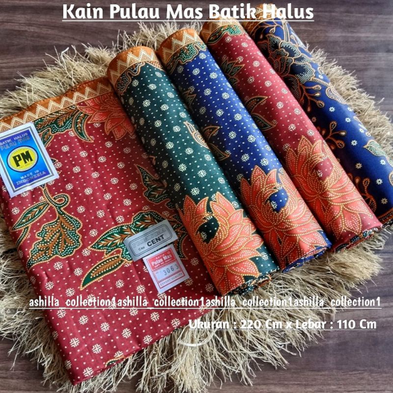 KAIN PANJANG BATIK HALUS PM PULAU MAS SAMPING KEBAT PANJANG KAIN JARIK