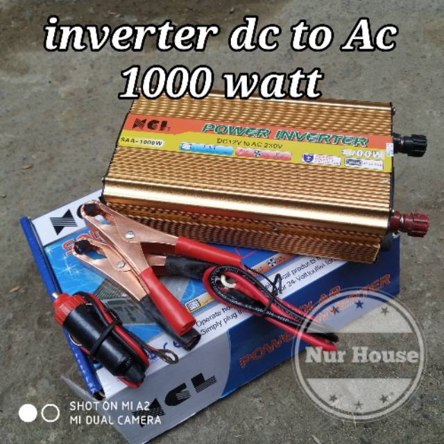 power inverter 1000 watt pengubah dc 12 volt ke ac 220 volt XCL