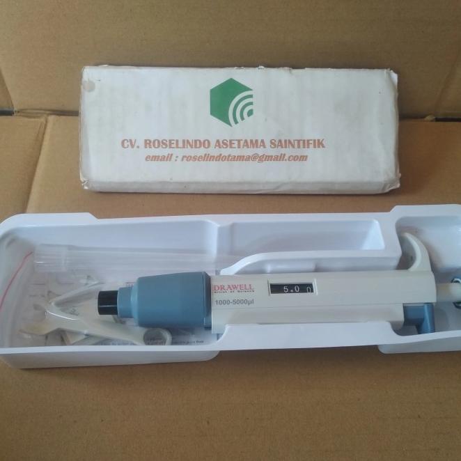 Drawell Micropipette 1-5 Ml Mikropipet Adjustable Volume 1000-5000 Ul