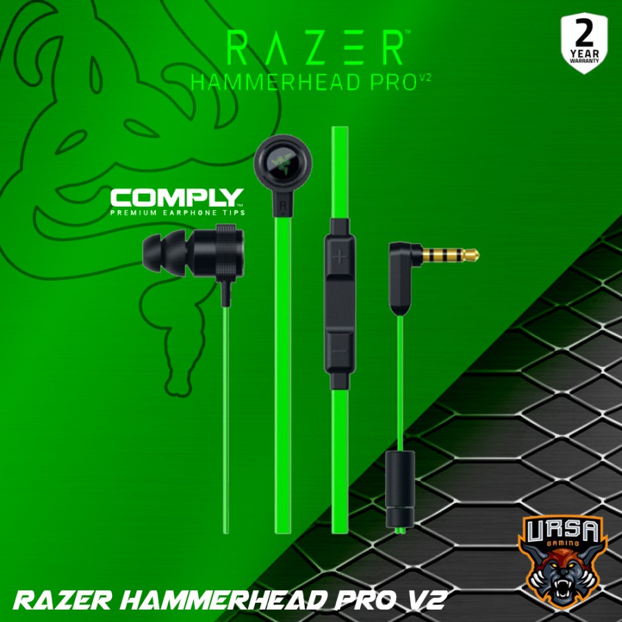 Earphone Razer Hammerhead PRO V2 Gaming Headset - In Ear - Original