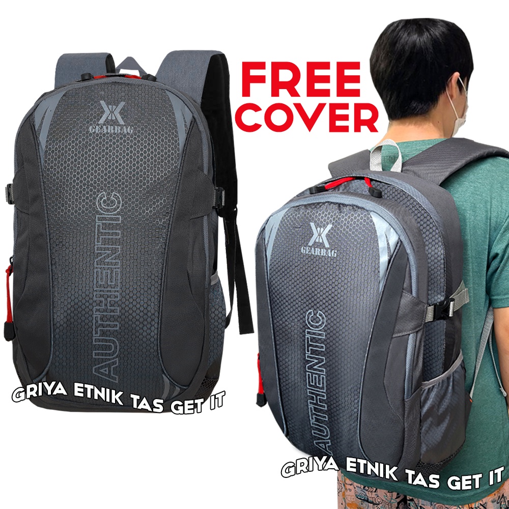 Tas Ransel Pria Distro Dewasa BONUS RAIN COVER Gearbag Authentic