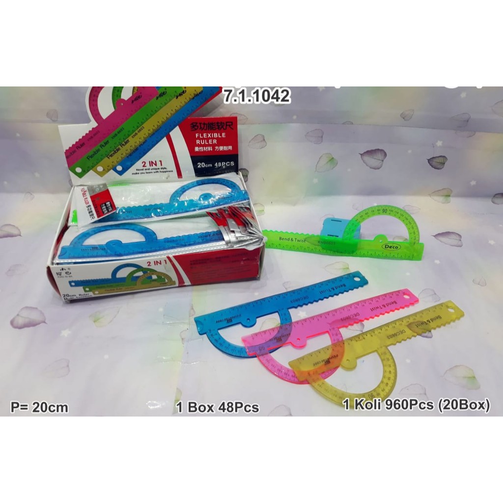 

PENGGARIS 2 in 1 Ruler Mistar Lucu Karakter Garisan panjang 20cm