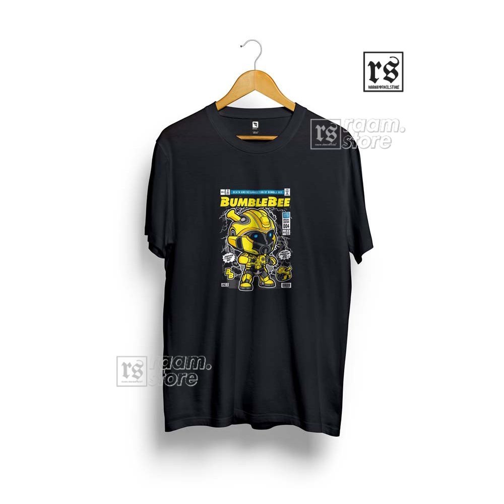 Kaos Distro Bumble Bee Kartun Cotton Combed 30s Terlaris Pria Wanita COD - Raam.store