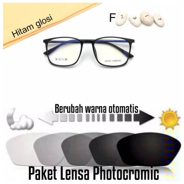 PROMO !!! PAKET KACAMATA LENSA PHOTOCROMIC MINUS  ANTI RADIASI  KACAMATA WANITA TRENDY Termurah