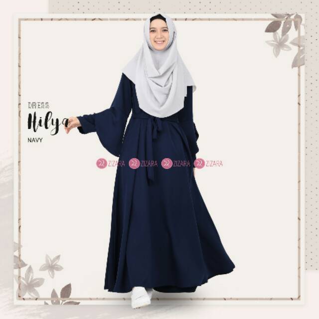 Hilya Dress Navy by ZIZARA