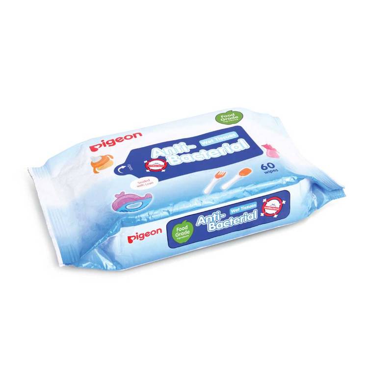 Pigeon Anti Bacterial Wipes 60's Tissue Basah Pigeon Anti Bakteri Anak