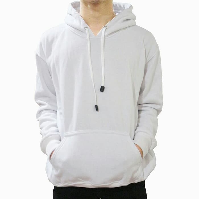 Jaket Sweater Polos Hoodie Jumper Putih Polos Pria Wanita  Grosir