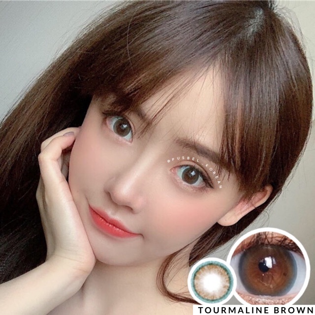 Tourmaline brown choco gray softlens korea original