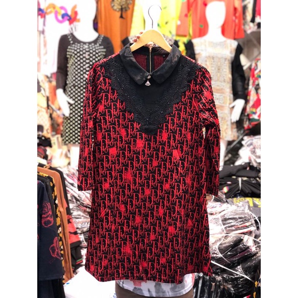 dress Korea Dior&etnik ungu