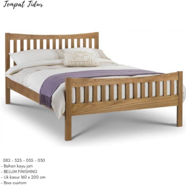Tempat Tidur Minimalis Murah, Kasur Single Dewasa Kayu Murah, Dipan Modern Kayu Jati Jepara
