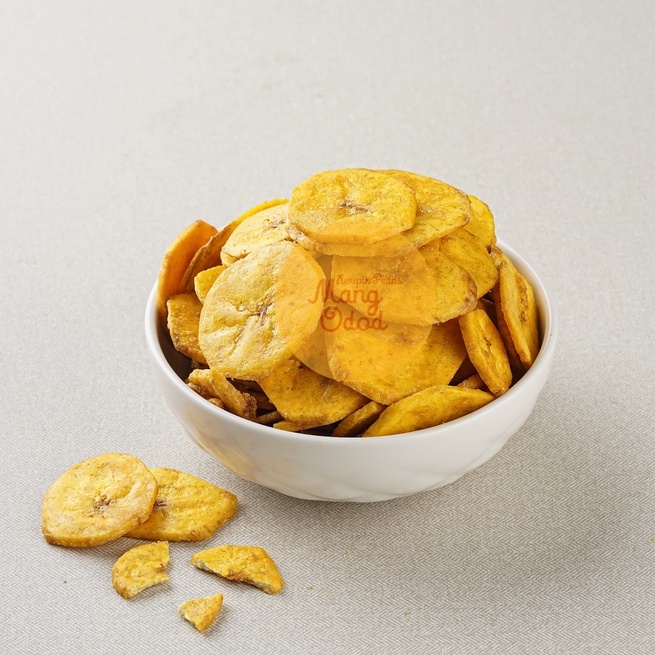 

Keripik Pisang Manis aroma Nangka. Empuk tidak Keras, Enak, Murah. Ukuran: 250 gram.