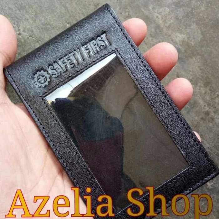 

READY ID CARD HOLDER KULIT/NAME TAG/TEMPAT ID CARD LOGO K3 SAFETY FIRST TERLARIS
