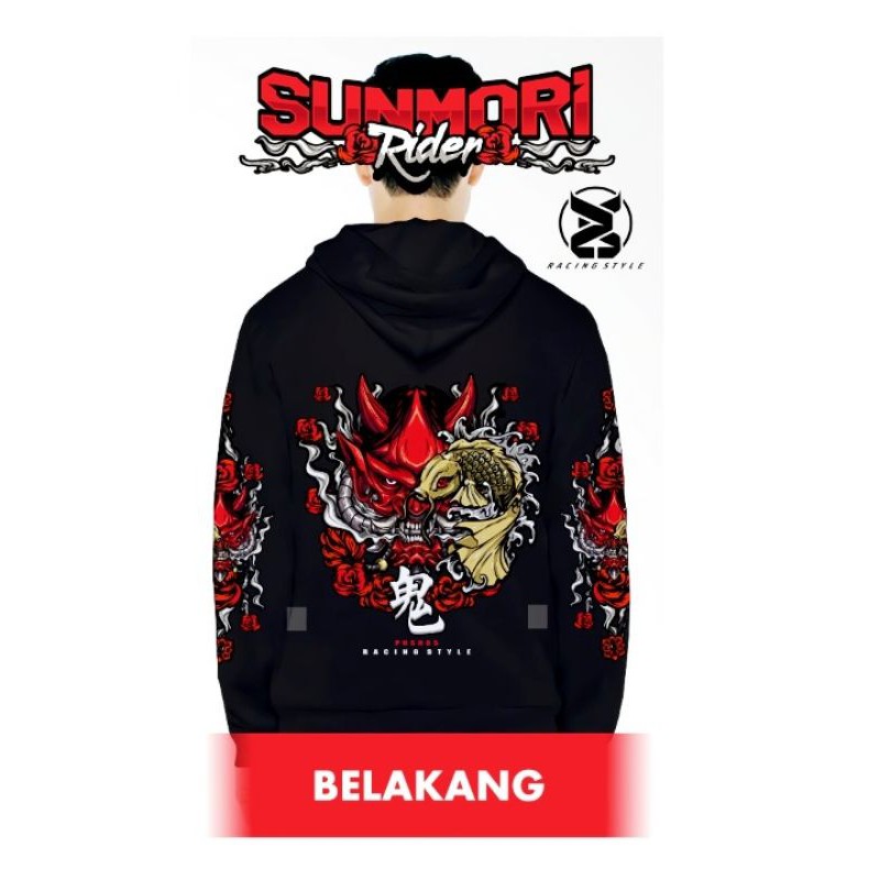 HOODIE SUNMORI DEVIL KOHAKU FLOWERS