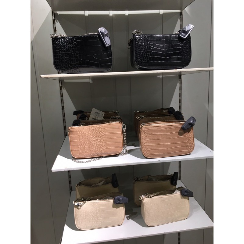 Bershka mock croc chain bag original from bershka