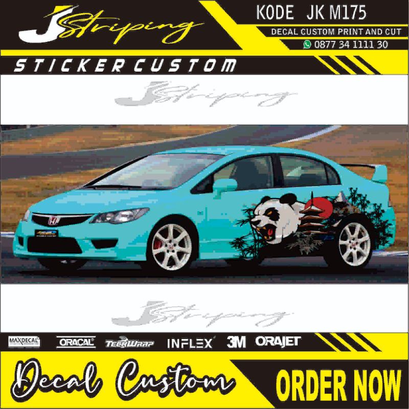 decal printing mobil sedan