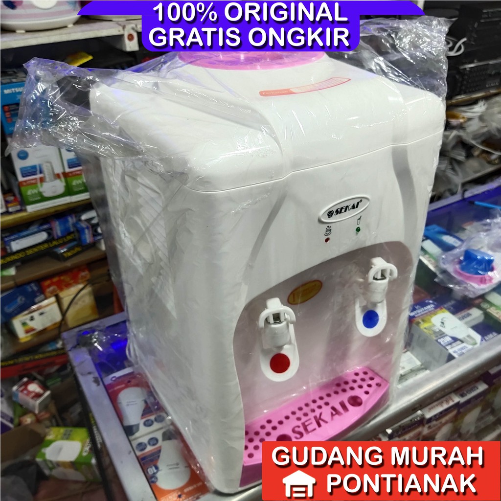 dispenser Sekai WD 322 Panas dan normal ukuran tangki besar untuk galon segar