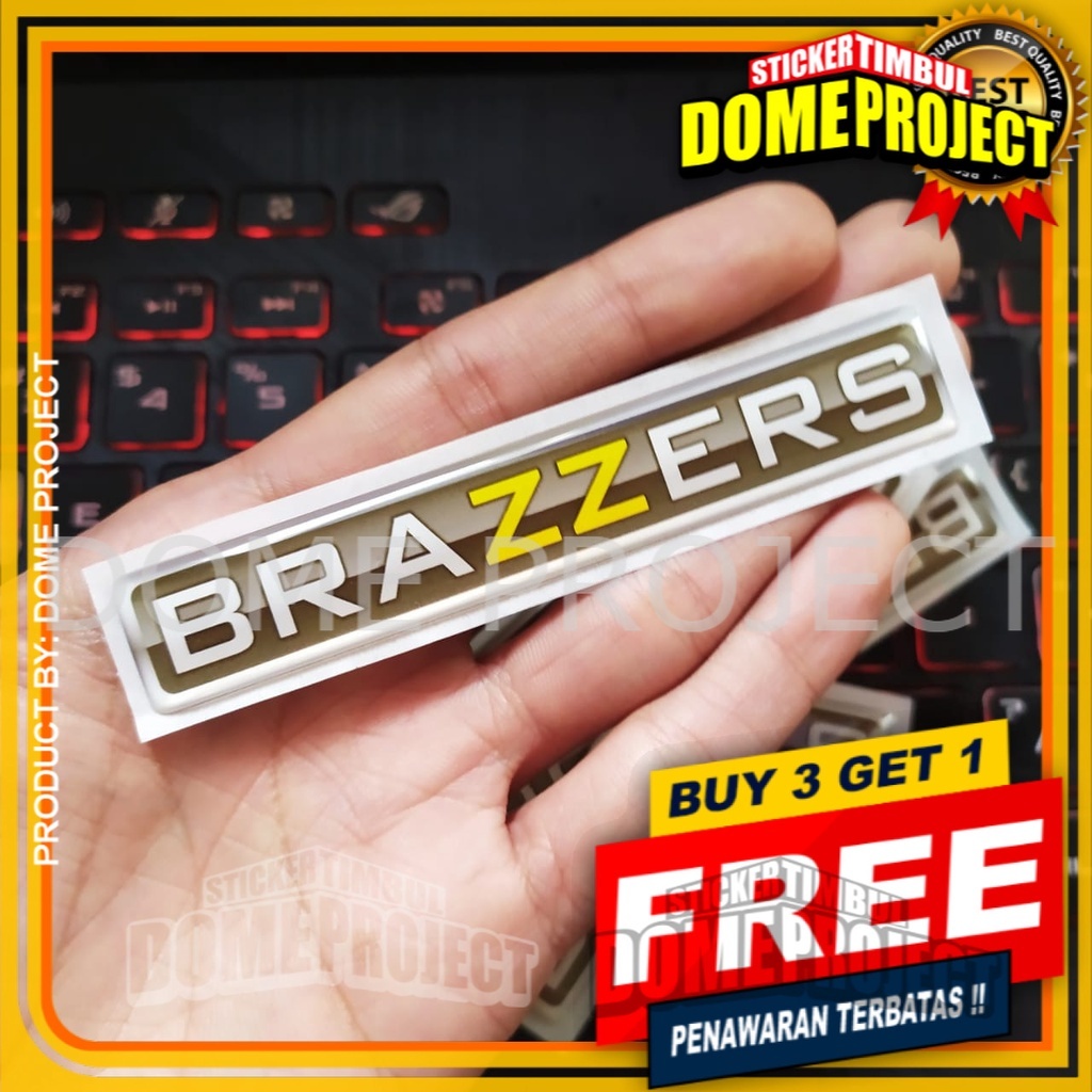 Stiker Motor Timbul EMBLEM BRAZZERS TIMBUL STIKER MOTOR TIMBUL STIKER MOTOR SATUAN AKSESORIS SEPEDA MOTOR