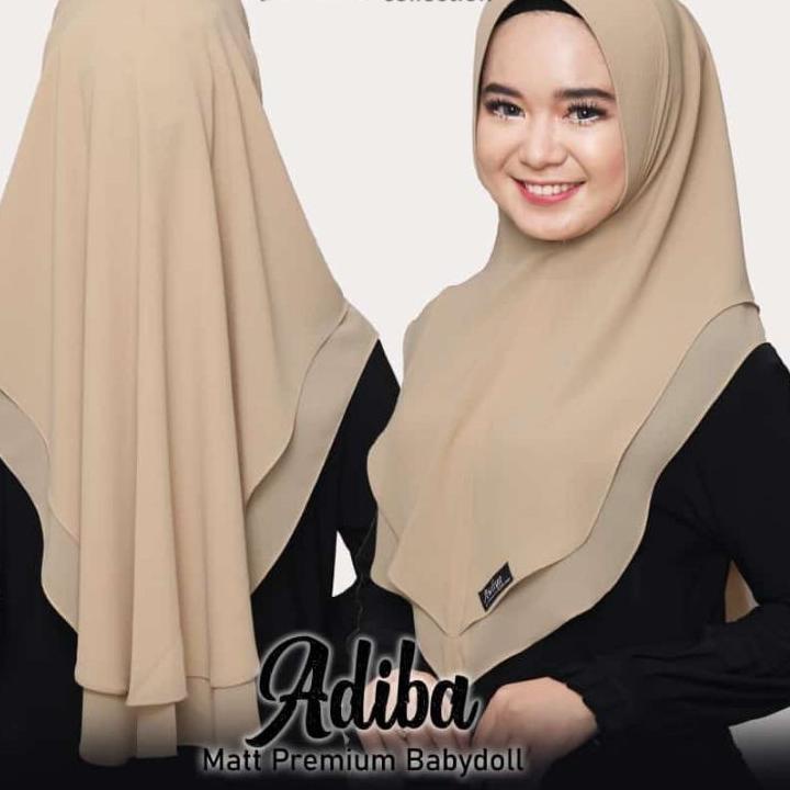 ➵ KHIMAR ADIBA ORI AWLIYA COLLECTION AWLIYA HIJAB TERBARU Ceruty Babydoll 2 layer ☎