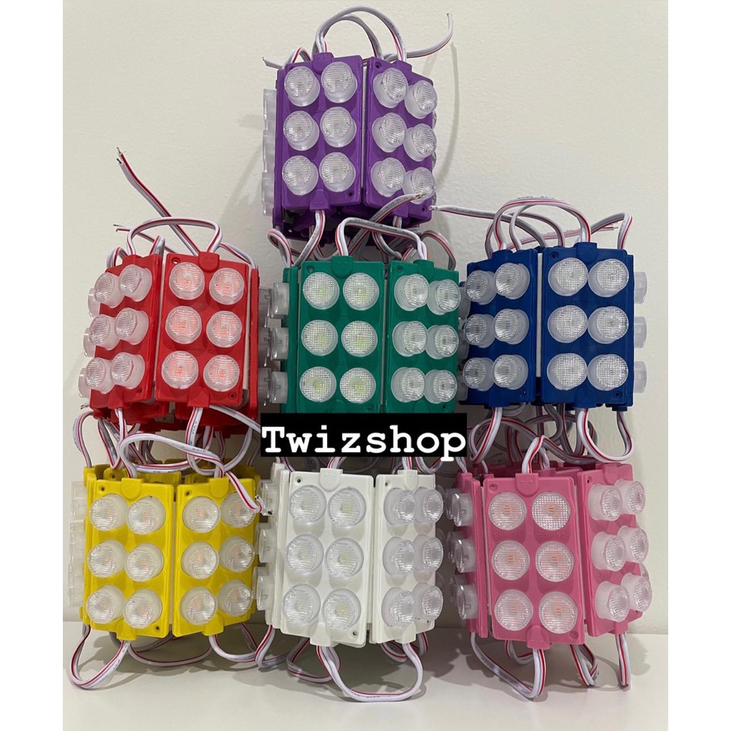 Lampu LED Module 6 Mata (2x3) 24 Volt / LED Modul 24V 2x3 Mata Besar