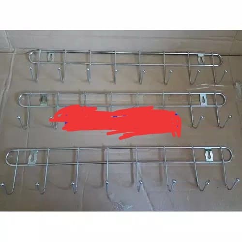 Kapstok Stainlees Steel 8 Kait Gantungan Baju Di Dinding