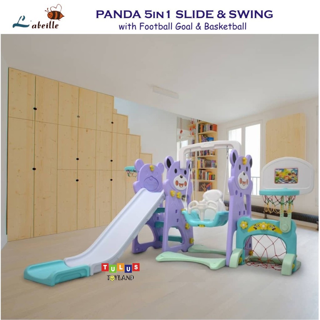 Perosotan Labeille Panda 5 in 1 Slide Swing with Extension Mainan Seluncuran Ayunan Anak 5in1