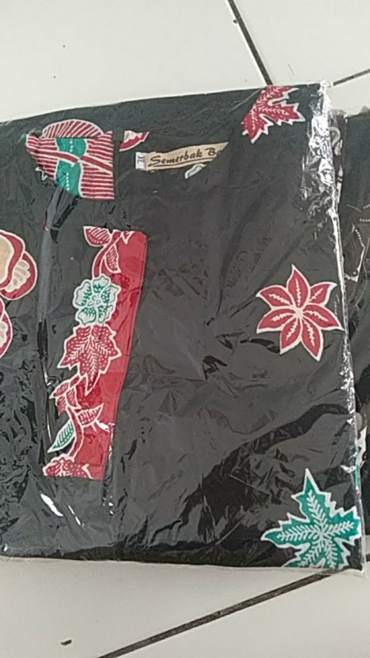 Tey-17 Batik Wanita Asj Sa Hrb026 Kenongo Kemeja Tosca Pendek