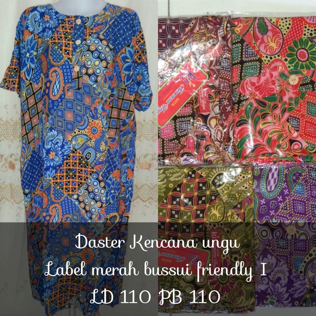 DASTER KENCANA UNGU LABEL MERAH// DASTER BATIK KENCANA UNGU// DASTER BATIK// DASTER MURAH// DASTER K