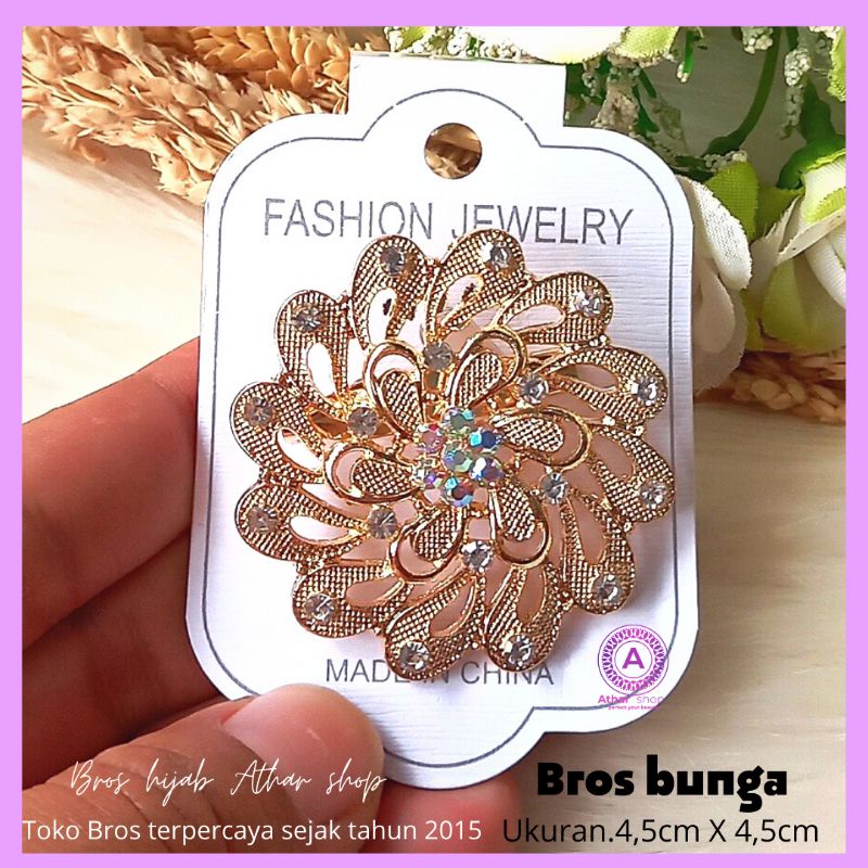 Bros bunga permata diamond swaroski /fashion muslim/bros kebaya/bros kutubaru