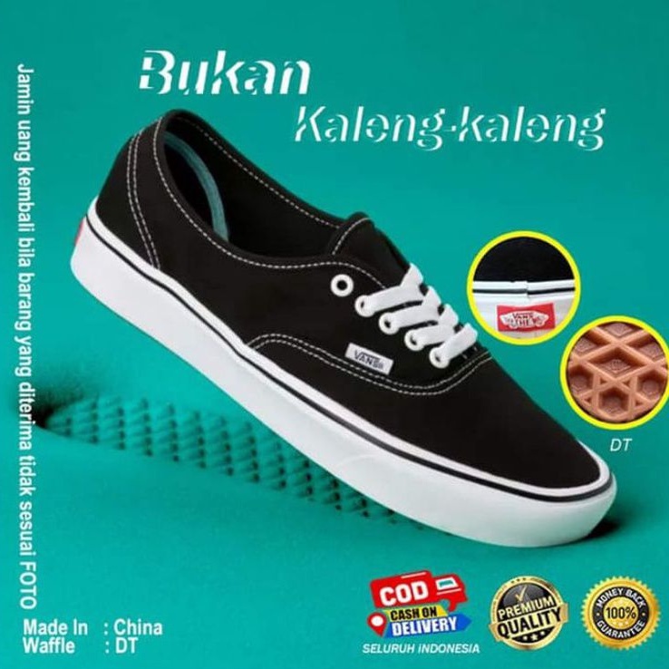 Sepatu Vans california_autentic hitam pria wanita murah