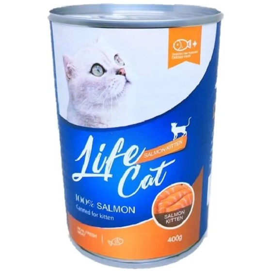 Makanan Kucing Basah Life Cat Kaleng 400Gr Free Vitamin Wet Food Kitten &amp; Adult