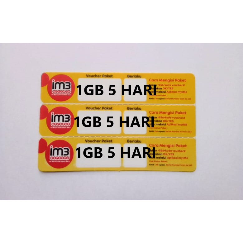 VOUCHER INDOSAT 1GB 5 HARI