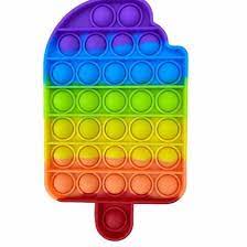 New Fidget Push Pop Its Mainan Anak Toys Bubble Kids Mainan Popit Murah Rainbow Pop it PASTEL-ICE CREAM RAINBOW