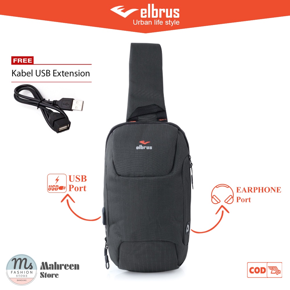 Tas Selempang Pria Tas Crossbody Tas Waist Bag Pria - Elbrus | TL 777