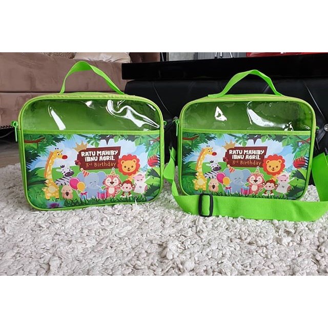 

Tas ultah souvenir premium custom tema dinosaurus