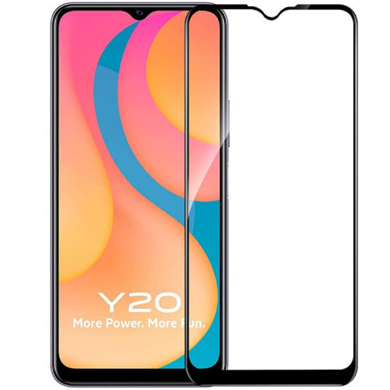 Tempered Glass Full Lem Full Layar Vivo Y20/Anti Gores Kaca