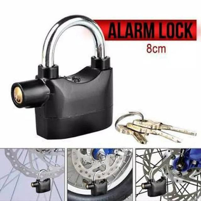 GEMBOK ALARM ANTI MALING UTK RUMAH MOTOR DLL