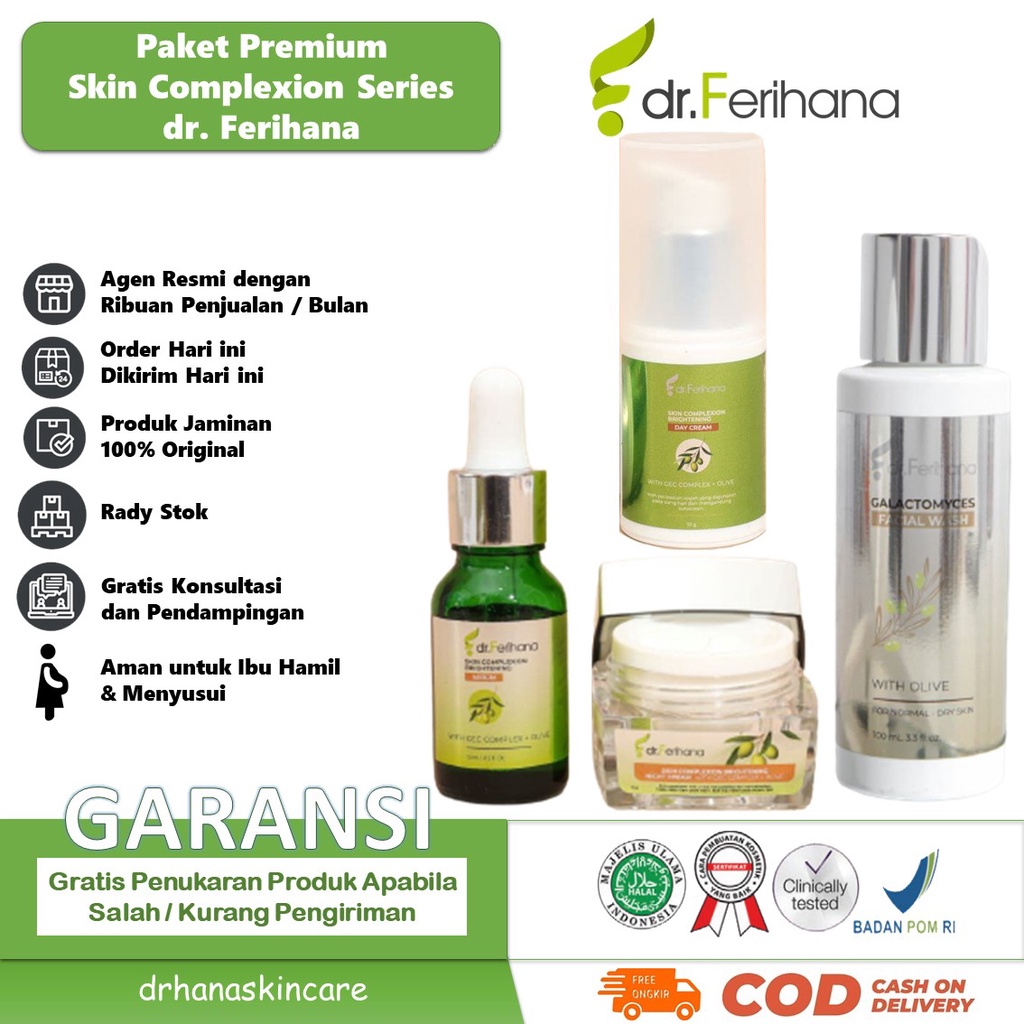 Paket Premium Translucent dr. Ferihana Cosmetics &amp; Skincare Merupakan Paket Pencerah untuk Mengatasi Kulit Kusam Keriput Kering Flek Melasma Anti Aging Alami Terbaik BPOM LPPOM HALAL MUI