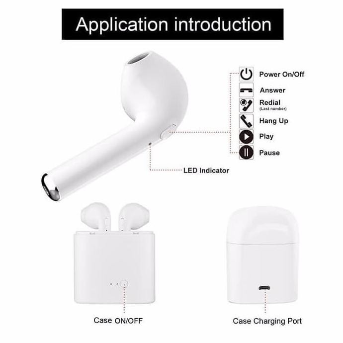 Headset Bluetooth HBQ i7S TWS True Wireless Sport Handsfree Bluetooth