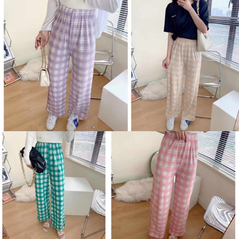 KULOT TARTAN SQUARE PANTS / CELANA KOTAK