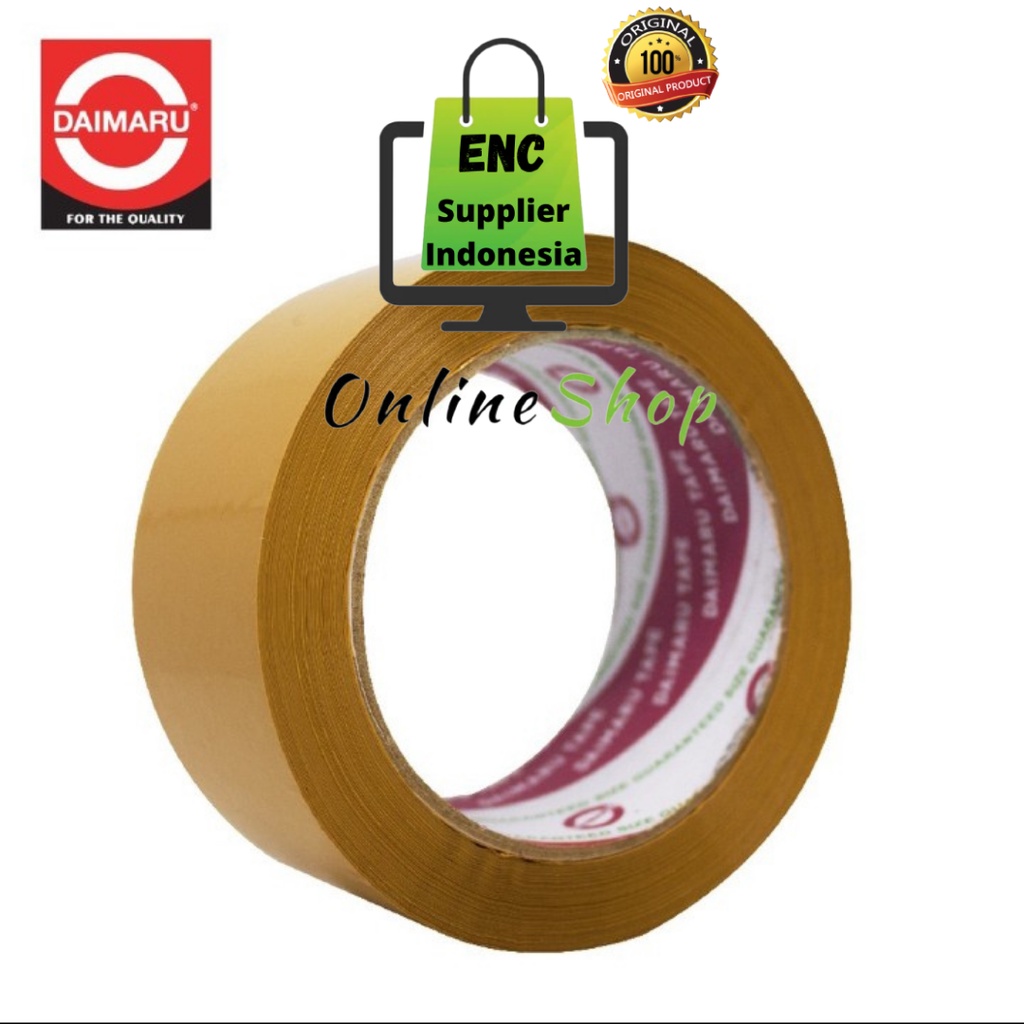 

daimaru 48 mm 6 buah Lakban opp 90 yard solasi tape 2 inch isolasi tip per slop - enc.sup