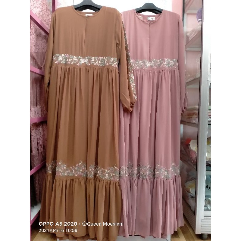 gamis jumbo full ceruti bordir
