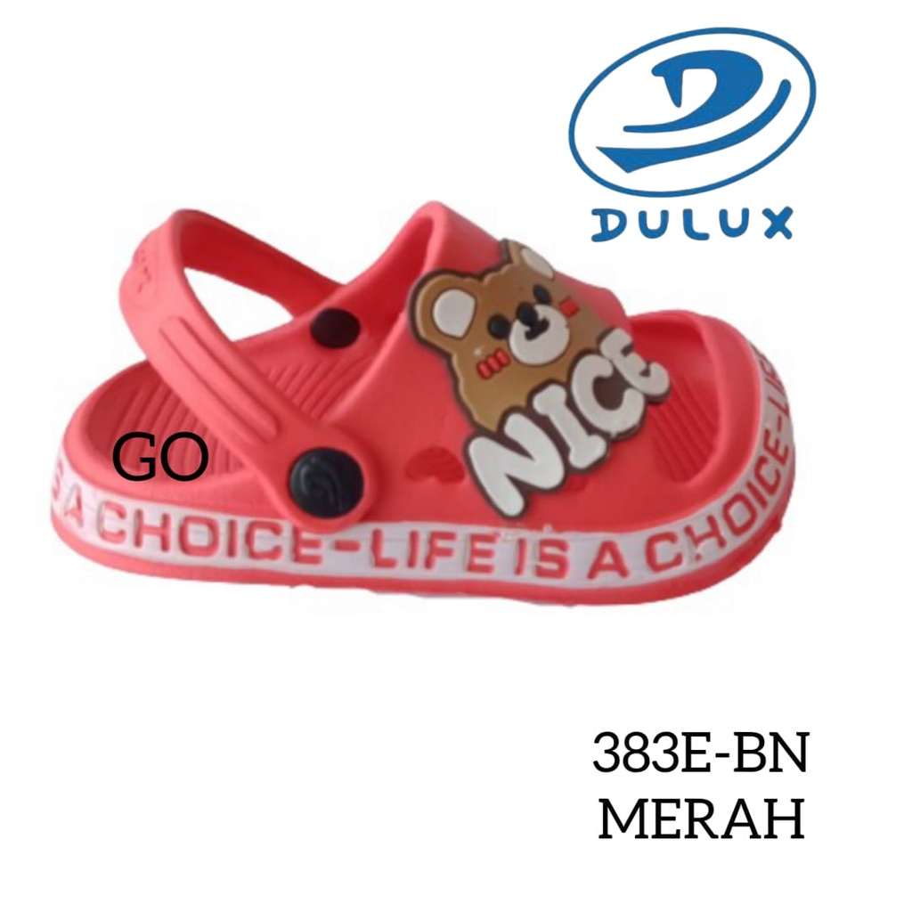 gof DULUX 383E NICE Sandal Anak Laki Laki Baim Selop Tali Belakang Model Karakter Nice Sandal Anak Lucu