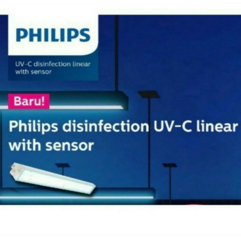 Philips Disinfection UV C Linear with sensor lampu TL bakteri virus